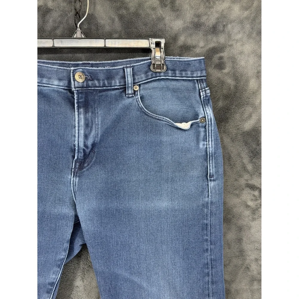 Banana Republic Traveler Slim Jeans Mens 35x30 Blue Medium Wash‎ Stretch Denim
